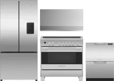 4 Piece Package Includes Refrigerator, Range, Hood And Dishwasher